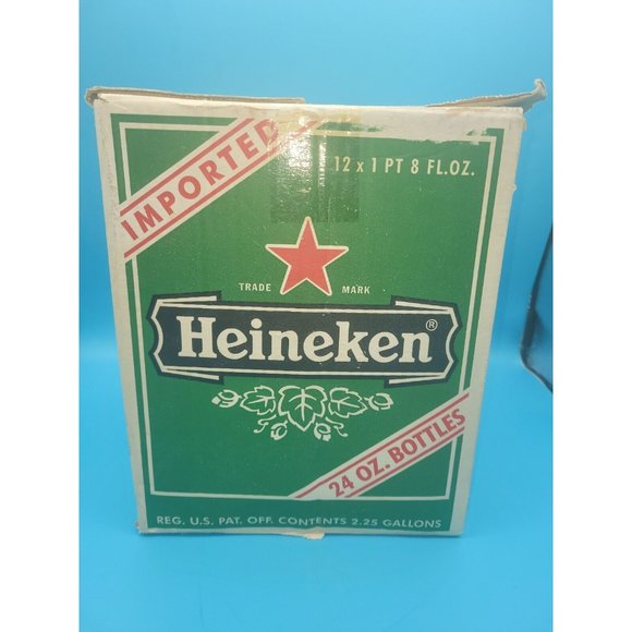 Heineken  Beer  Cardboard Case Box Advertising 12 x 1 pt 8 FL Oz Empty - Picture 2 of 7